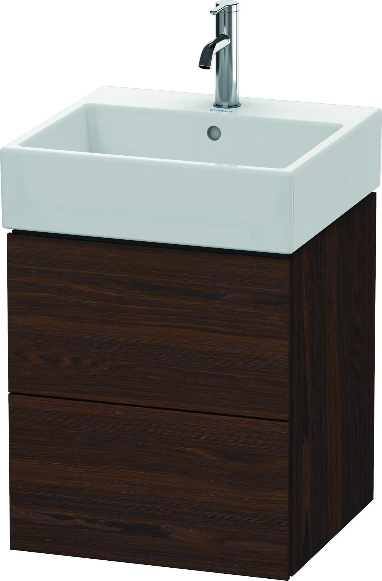 Duravit Waschtischunterschrank wandhängend „L-Cube“ 48,4 × 54,4 × 45,9 cm Nussbaum gebürstet Duravit Waschtischunterschrank wandhängend „L-Cube“ 48,4 × 54,4 × 45,9 cm Nussbaum gebürstet