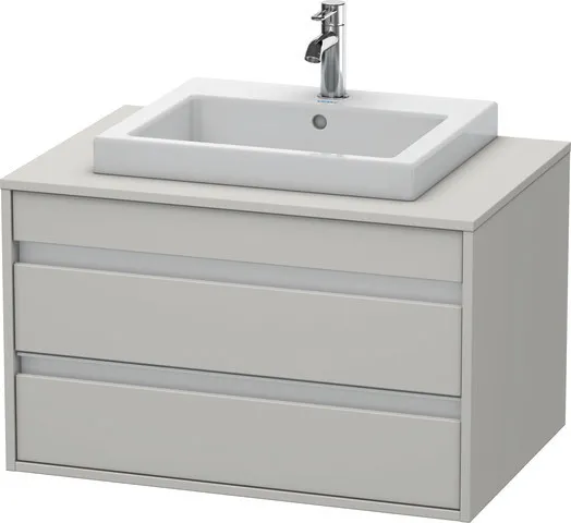 Duravit Waschtischunterschrank wandhängend „Ketho“ 80 × 49,6 × 55 cm Betongrau Matt Duravit Waschtischunterschrank wandhängend „Ketho“ 80 × 49,6 × 55 cm Betongrau Matt