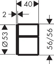 Hansgrohe AXOR Edge Absperrventil Unterputz - Diamantschliff Chrom, DN15/DN20, 1 Verbraucher, Geräuschgruppe II
