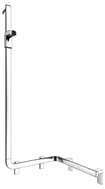 KEUCO Duschhandlauf mit Brausestange „Axess“ 600 × 600 × 1300 mm Ausführung links, in Verchromt KEUCO Duschhandlauf mit Brausestange „Axess“ 600 × 600 × 1300 mm Ausführung links, in Verchromt