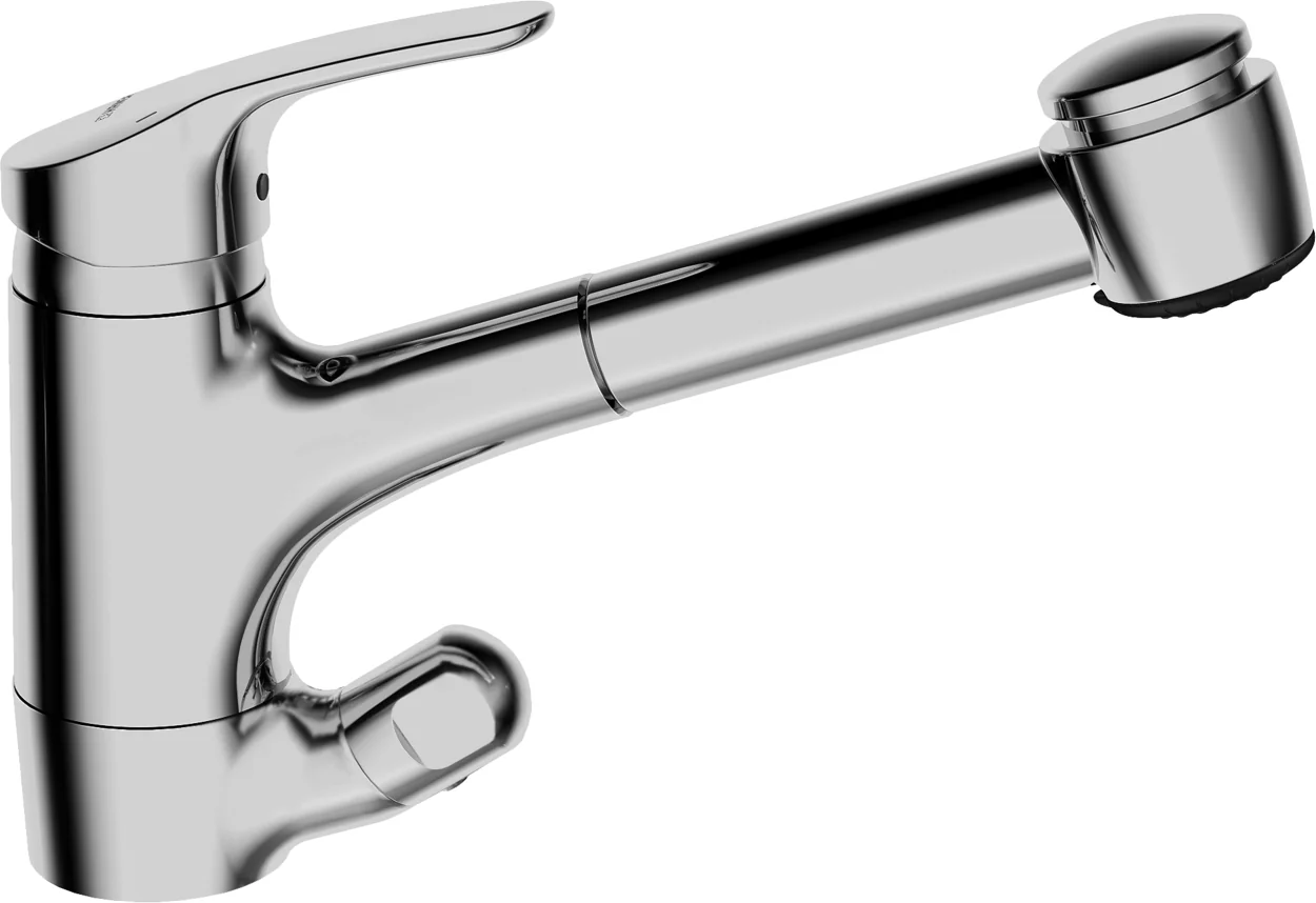 HansaMIX Einhebelmischer Küchenarmatur Chrom HansaMIX 0139 Kupferrohr 2-strahlig HansaMIX Einhebelmischer Küchenarmatur Chrom HansaMIX 0139 Kupferrohr 2-strahlig