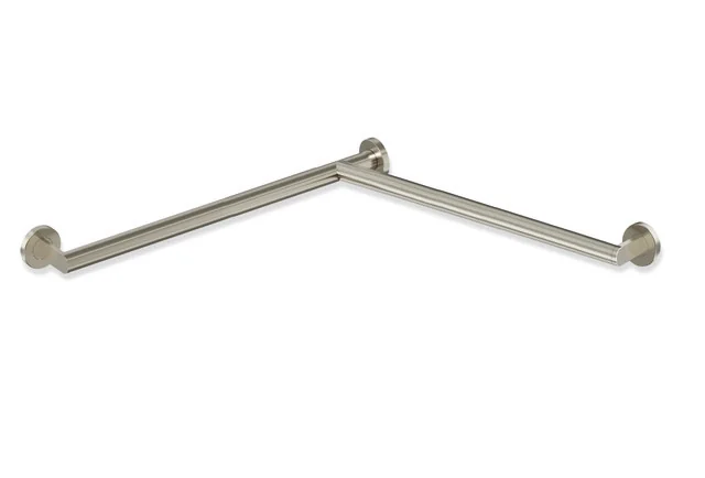 HEWI System 900 Duschhandlauf, Edelstahl, PVD nickel gebü., links
