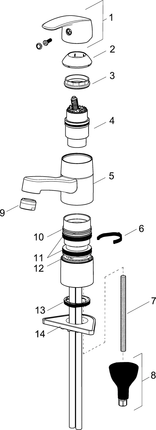 HansaPINTO Waschtischarmatur Hansapinto 2017 Einhebelmischer Chrom