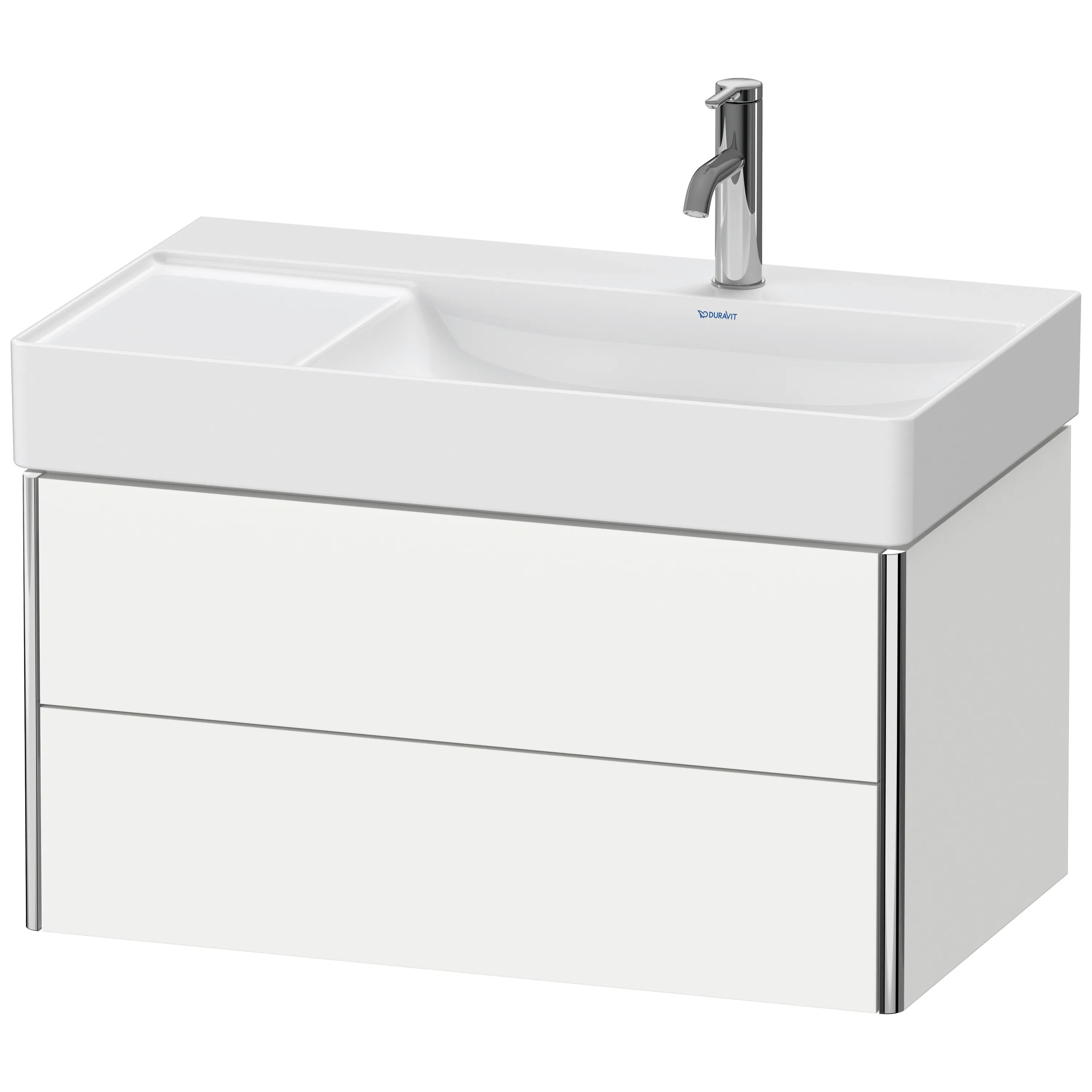 Duravit Waschtischunterschrank wandhängend „XSquare“ 78,4 × 39,7 × 46 cm Weiß Supermatt