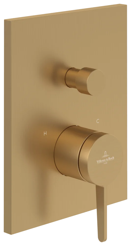 Villeroy & Boch Conum Unterputz-Einhebel-Armatur TVT127001000, Brushed Gold Villeroy & Boch Conum Unterputz-Einhebel-Armatur TVT127001000, Brushed Gold