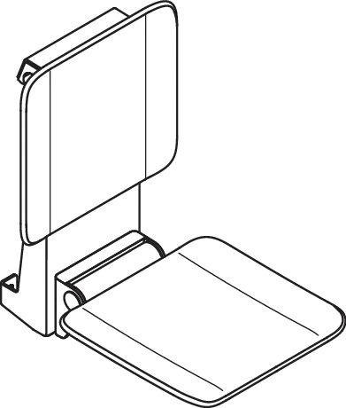 Einhängesitz „System 900“ in Weiß tiefmatt / Signalweiß matt Einhängesitz „System 900“ in Weiß tiefmatt / Signalweiß matt