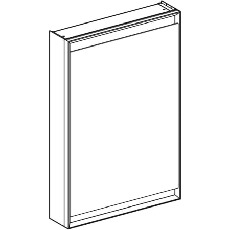 Geberit Spiegelschrank „One“ 60 × 15 cm in Aluminium eloxiert