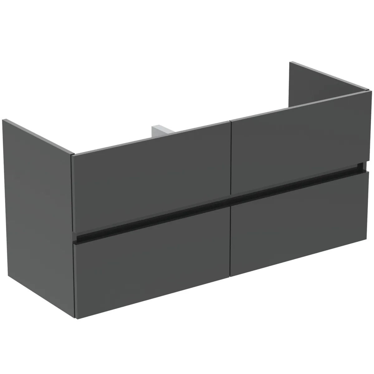Ideal Standard Waschtischunterschrank „Eurovit+“ 120 × 55 × 44 cm Hochglanz grau lackiert