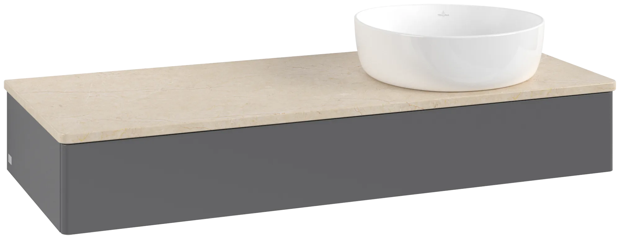 Villeroy & Boch Antao Waschbeckenunterschrank K12_1, 1200x190x500 mm, anthrazit matt lackiert / botticino