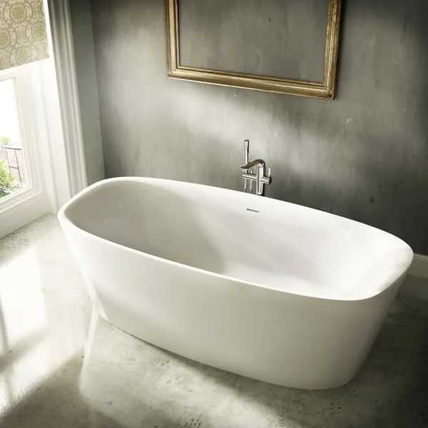 Ideal Standard Badewanne „Dea“ freistehend oval 190 × 90 cm in Weiß