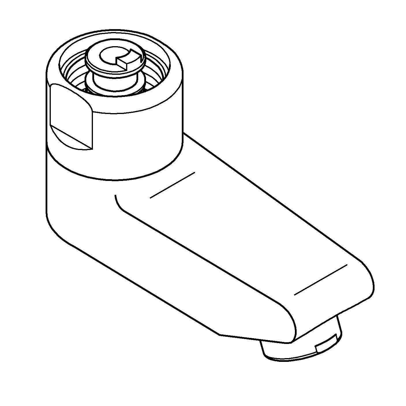 Auslauf 13080, Länge 77 mm, chrom