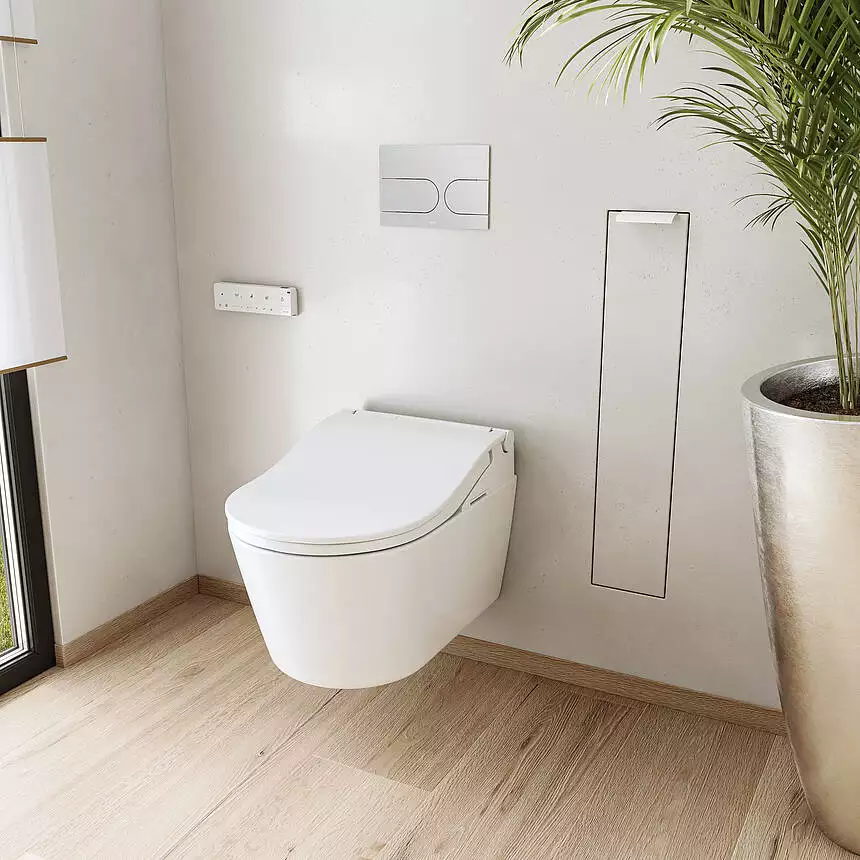 Toto Dusch-WC auto flush „RW“ 391 × 108 × 579 mm Toto Dusch-WC auto flush „RW“ 391 × 108 × 579 mm