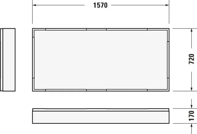 Duravit rechteck Duschwanne „D-Code“ 160 × 75 cm 