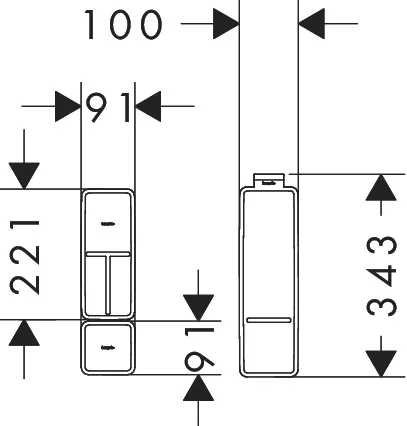 IntraStoris Schubkasteninneneinteilung Basis Set 100/345 Mattschwarz