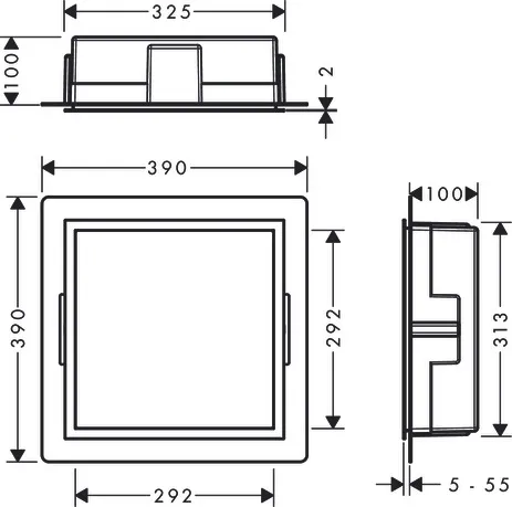 XtraStoris Individual Wandnische mit Designrahmen 300x300x100mm MSW/BST XtraStoris Individual Wandnische mit Designrahmen 300x300x100mm MSW/BST