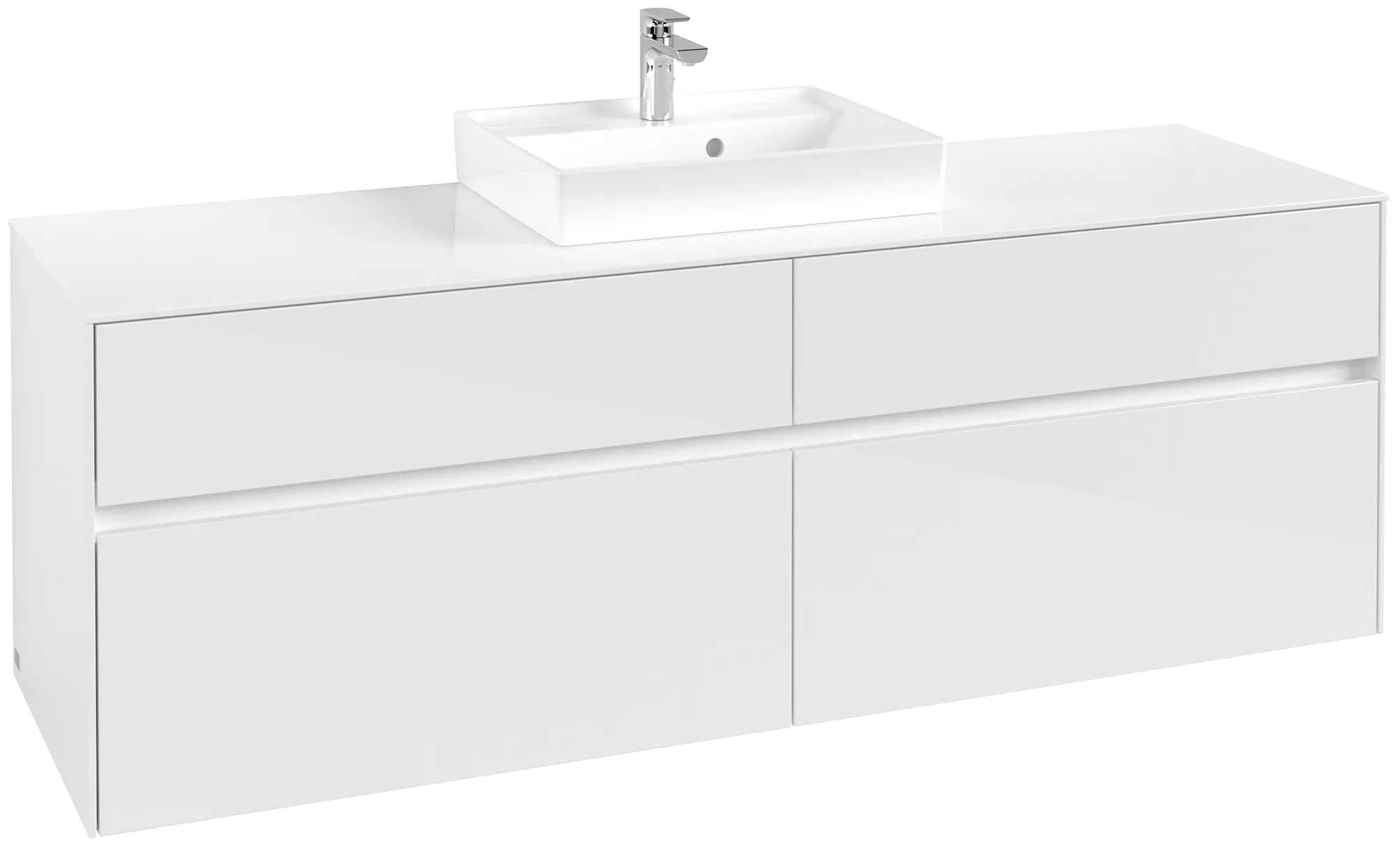 Villeroy & Boch Collaro Waschbeckenunterschrank C07700, 1600x548x500mm, Glossy White