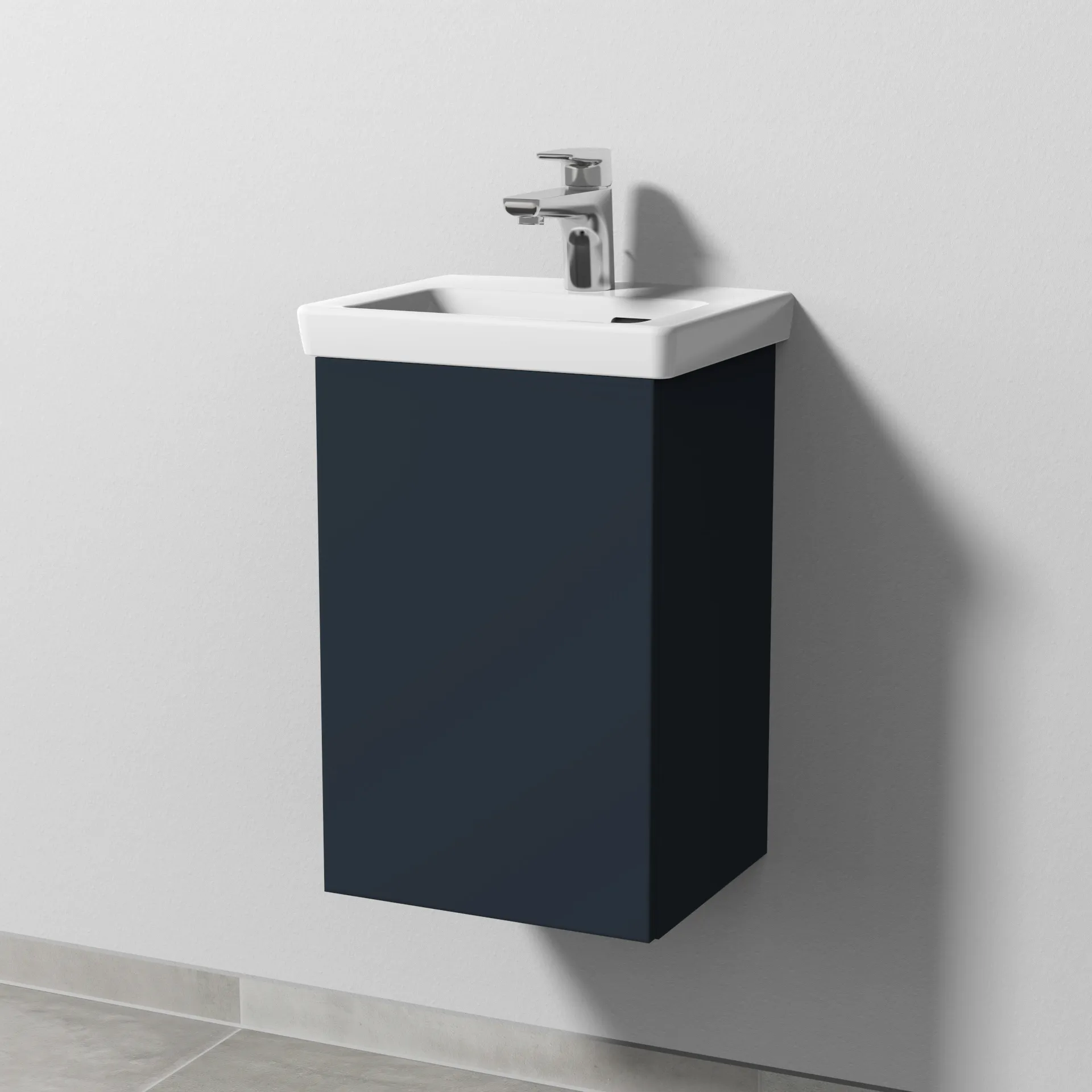 Sanipa Waschtischunterschrank „3way“ 335 × 517 × 293 mm in Marine (matt), Anschlag links