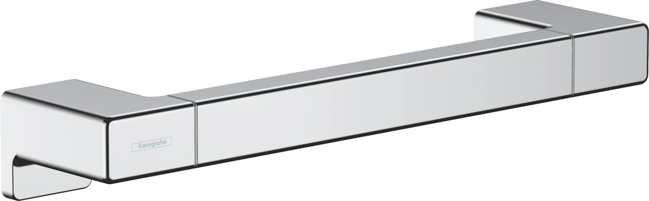 Hansgrohe AddStoris Q Haltestange in Chrom, Länge 348 mm, Wandmontage mit verdeckter Befestigung