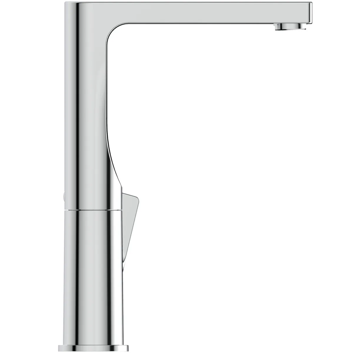 Waschtischarmatur Edge, 5 l/min, ohne Ablaufgarnitur, mit hohem schwenkbarem Auslauf, Ausladung 140mm, Chrom Waschtischarmatur Edge, 5 l/min, ohne Ablaufgarnitur, mit hohem schwenkbarem Auslauf, Ausladung 140mm, Chrom