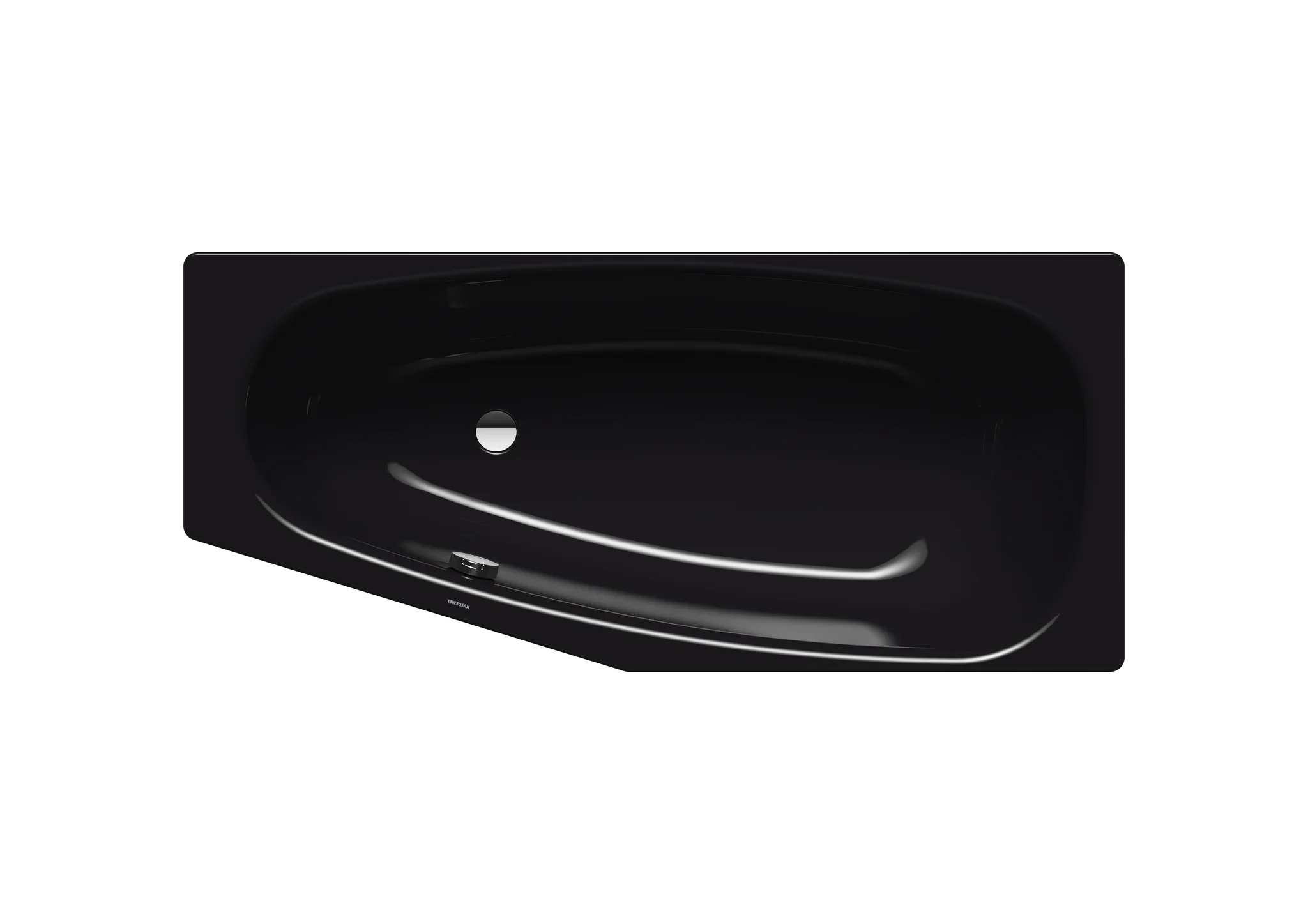 Kaldewei MINI LINKS Badewanne, schwarz, Perl-Effekt, 1570x700 mm, Tiefe 420 mm