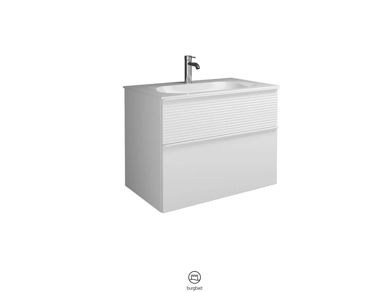 burgbad Badmöbelset „Fiumo“ Griff, Chrom (230 mm), in Tectona Dekor Zimt burgbad Badmöbelset „Fiumo“ Griff, Chrom (230 mm), in Tectona Dekor Zimt