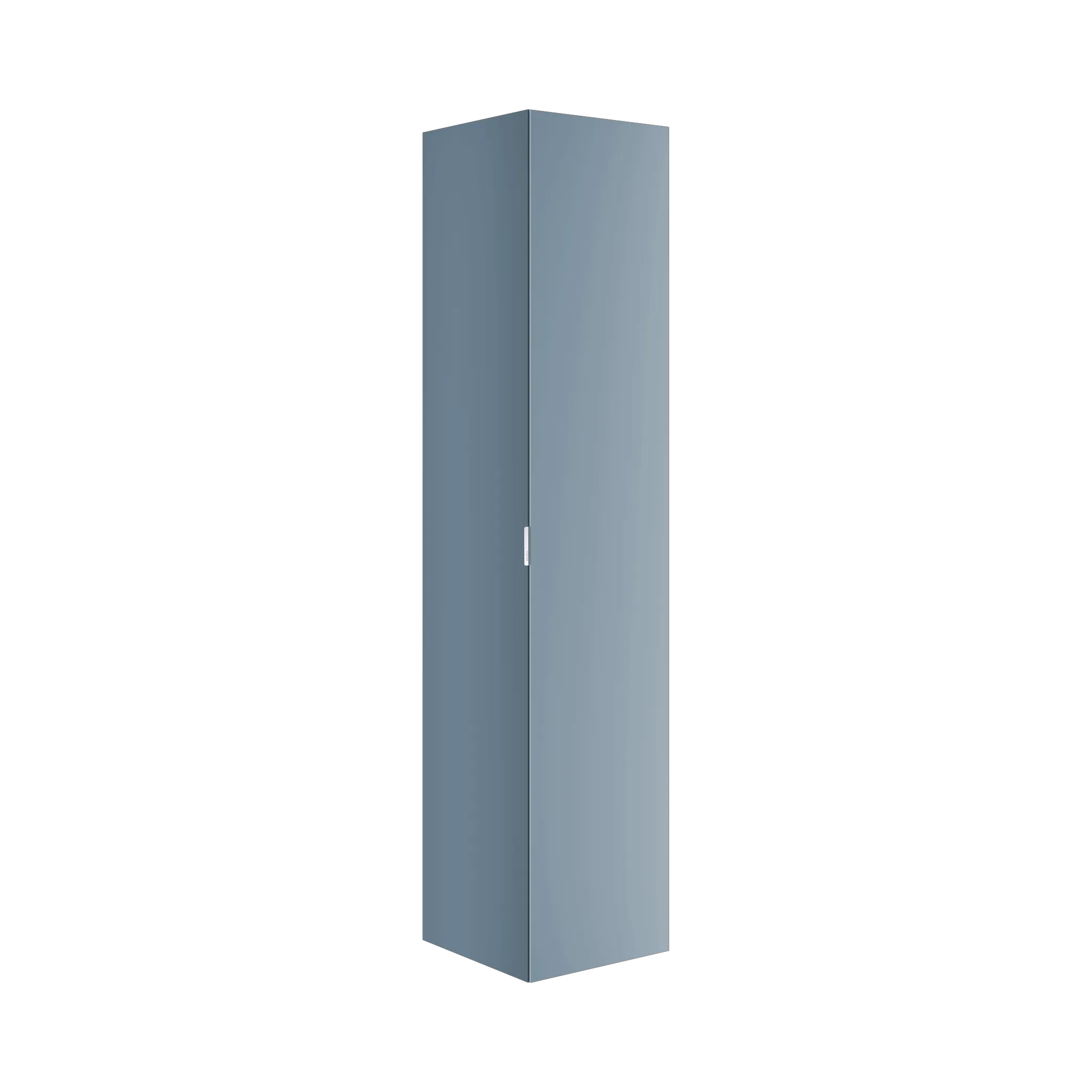 KEUCO Hochschrank „Edition 11 Art“ Blue Satin (Lack, seidenmatt), Blue Satin (Lack, seidenmatt), Anschlag rechts, mit Steckdose 400 × 1800 × 360 mm