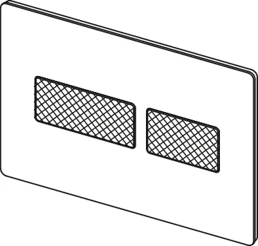 solid WC-Betätigungsplatte, Messing gebürstet mit Rautenstruktur solid WC-Betätigungsplatte, Messing gebürstet mit Rautenstruktur