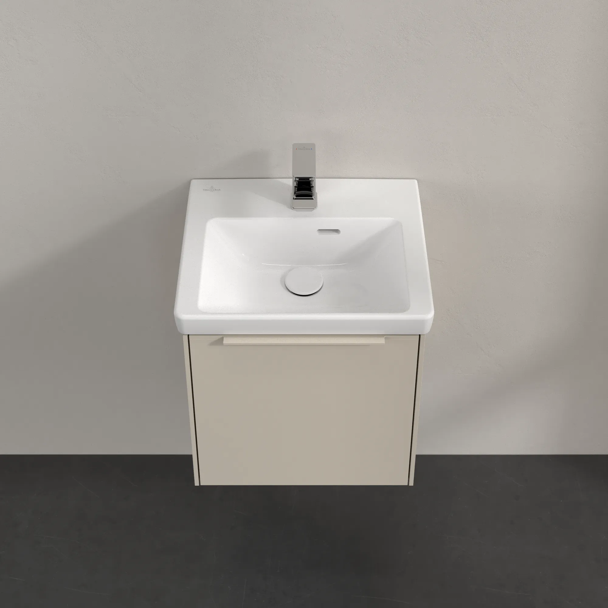 Villeroy & Boch Waschtischunterschrank mit Tür „Subway 3.0“ für Schrankwaschtisch 42,3 × 42,9 × 37,8 × 37,8 cm 1 Tür, Anschlag (Scharnier) links, Waschbecken mittig, 1 Tür, mittig, Anschlag links