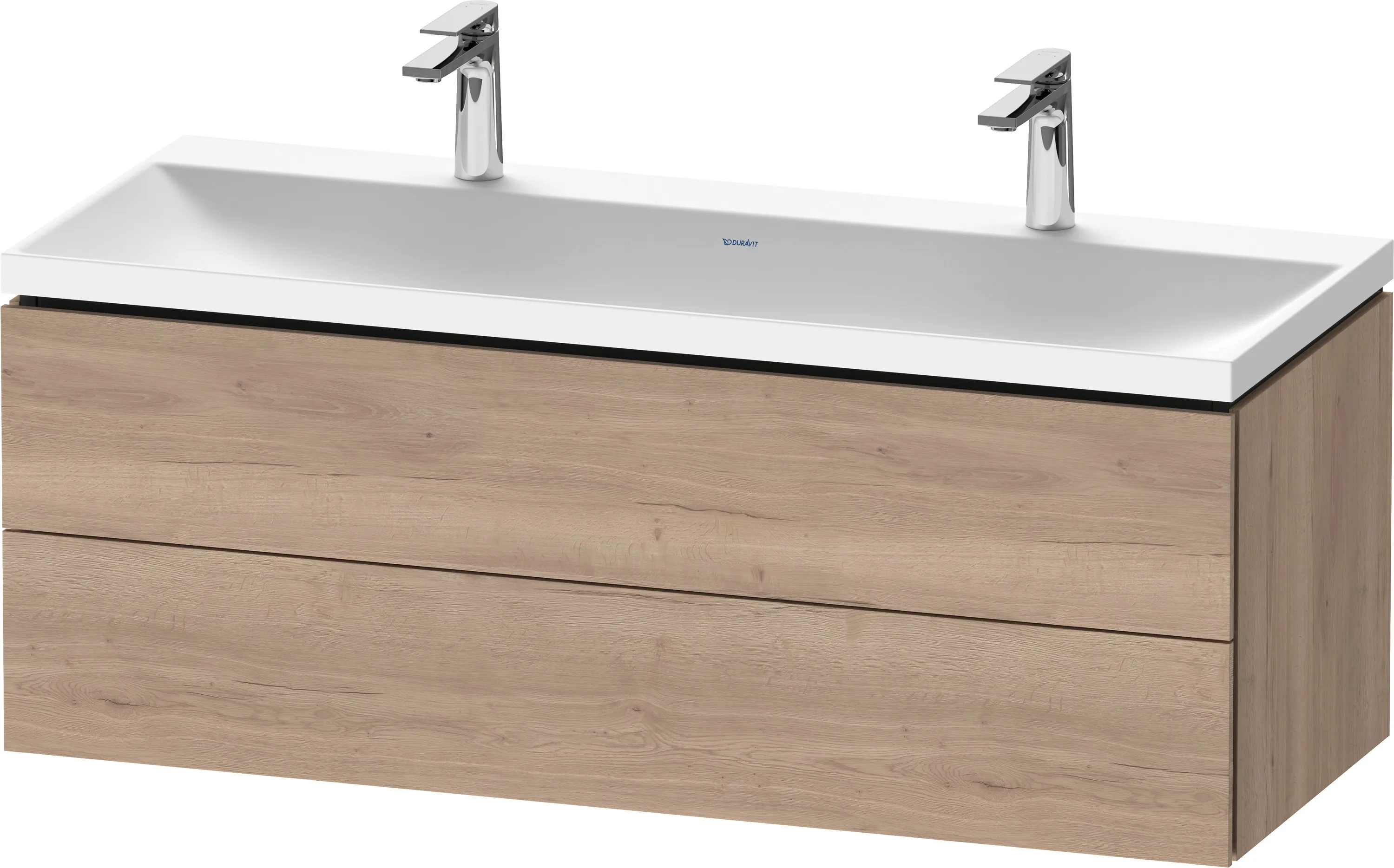 Duravit Möbelset c-shaped Set wandhängend wandhängend „L-Cube“ 120 × 48 × 48 cm Eiche Marmoriert