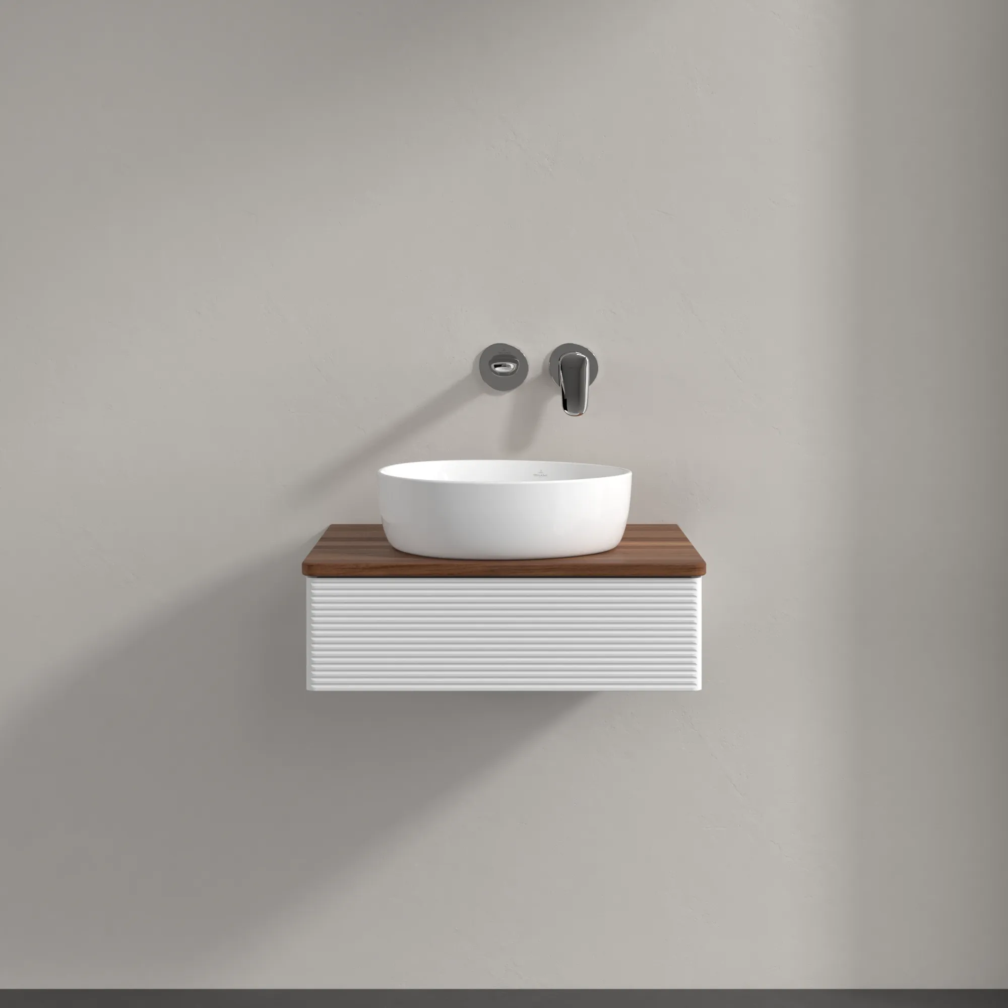 Villeroy & Boch Waschbeckenunterschrank Antao K07_1, Glossy White Lacquer, 600x190x500 mm, mit SoftClosing und Push-to-open Funktion