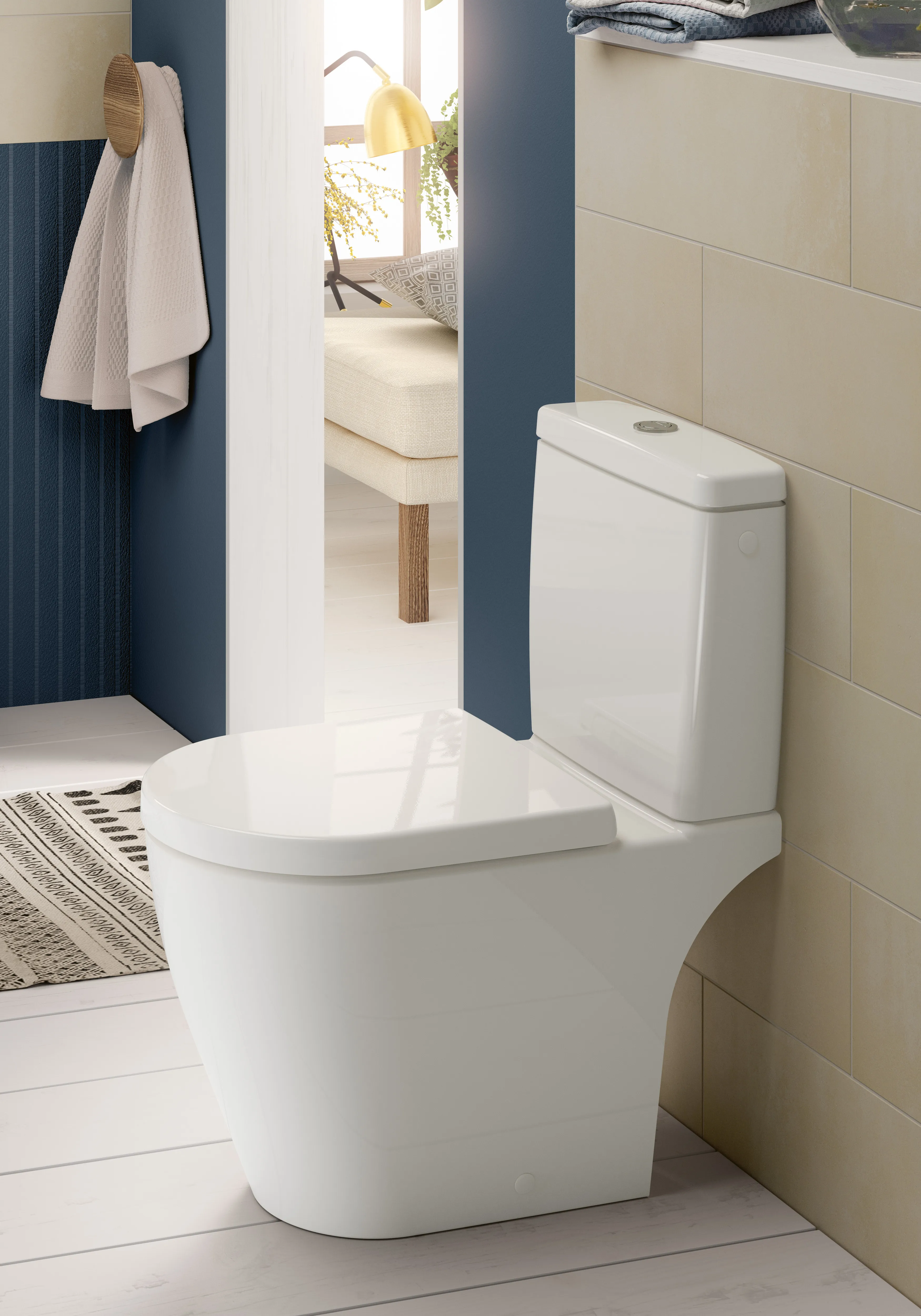 Stand-Tiefspül-WC DirectFlush „Avento“ 37 × 41 × 64 cm in Weiß Alpin, ohne Spülrand Stand-Tiefspül-WC DirectFlush „Avento“ 37 × 41 × 64 cm in Weiß Alpin, ohne Spülrand