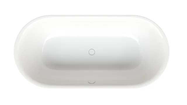 BetteLux Oval Badewanne, 1900 x 900 mm, weiß, glasierter Titan-Stahl, 8 mm Falzrand, 2-Sitzer, Einbau