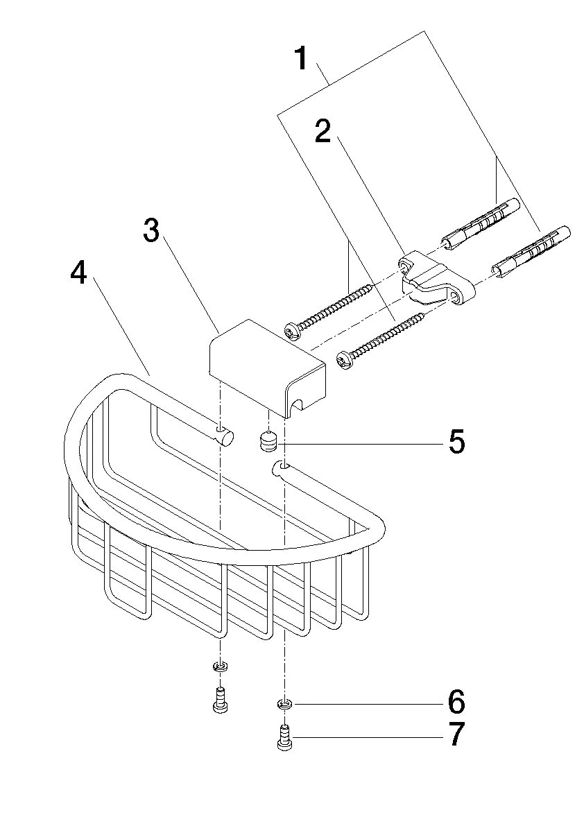 Duschkorb für Wandmontage SERIENNEUTRAL Chrom 83290970