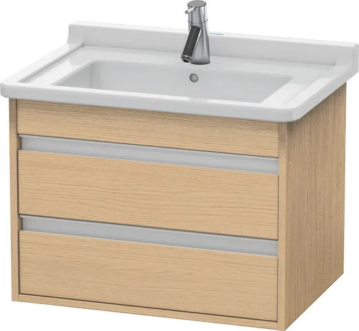 Duravit Waschtischunterschrank wandhängend „Ketho“ 65 × 48 × 45,5 cm Eiche Natur