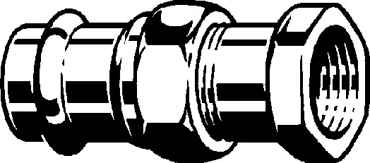 „Sanpress“ Übergangsverschraubung mit 1 Muffe auf Innengewinde 18 mm × 3/4″