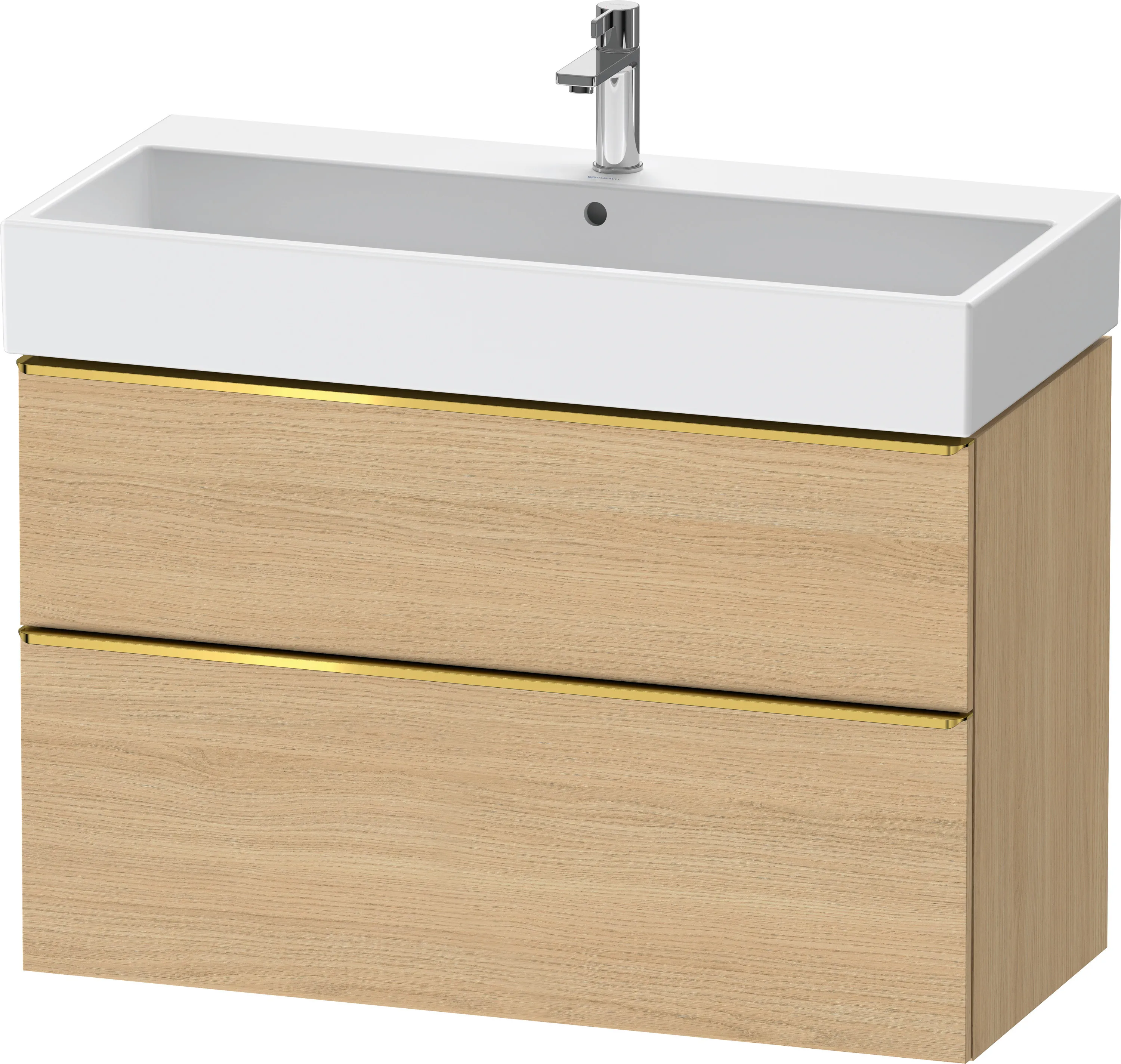 Duravit Waschtischunterschrank wandhängend „D-Neo“ 98,4 × 62,5 × 44,2 cm Eiche Natur