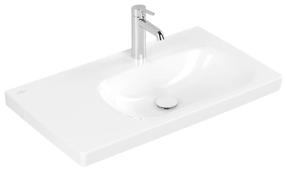 Villeroy & Boch Skyla Schrankwaschtisch TitanCeram 800x460mm Rechteck Weiß Alpin Villeroy & Boch Skyla Schrankwaschtisch TitanCeram 800x460mm Rechteck Weiß Alpin