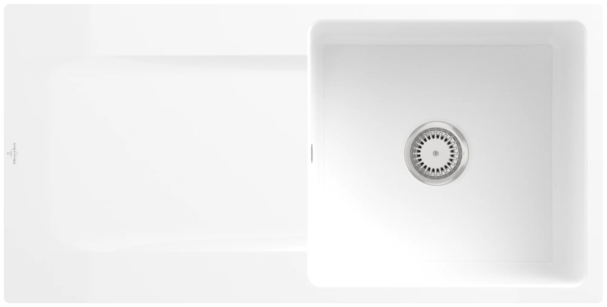 Villeroy & Boch Siluet 60 Flat Spüle 900-1, flächenbündig, 980x490mm, TitanCeram, Snow White CeramicPlus