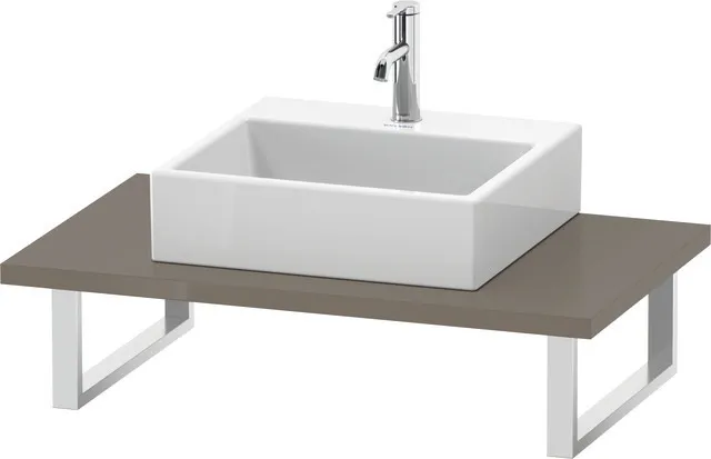 Duravit Konsole „L-Cube“ in Flannel Grey Hochglanz