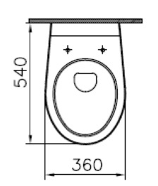 Tiefspül-WC 36 × 54 cm