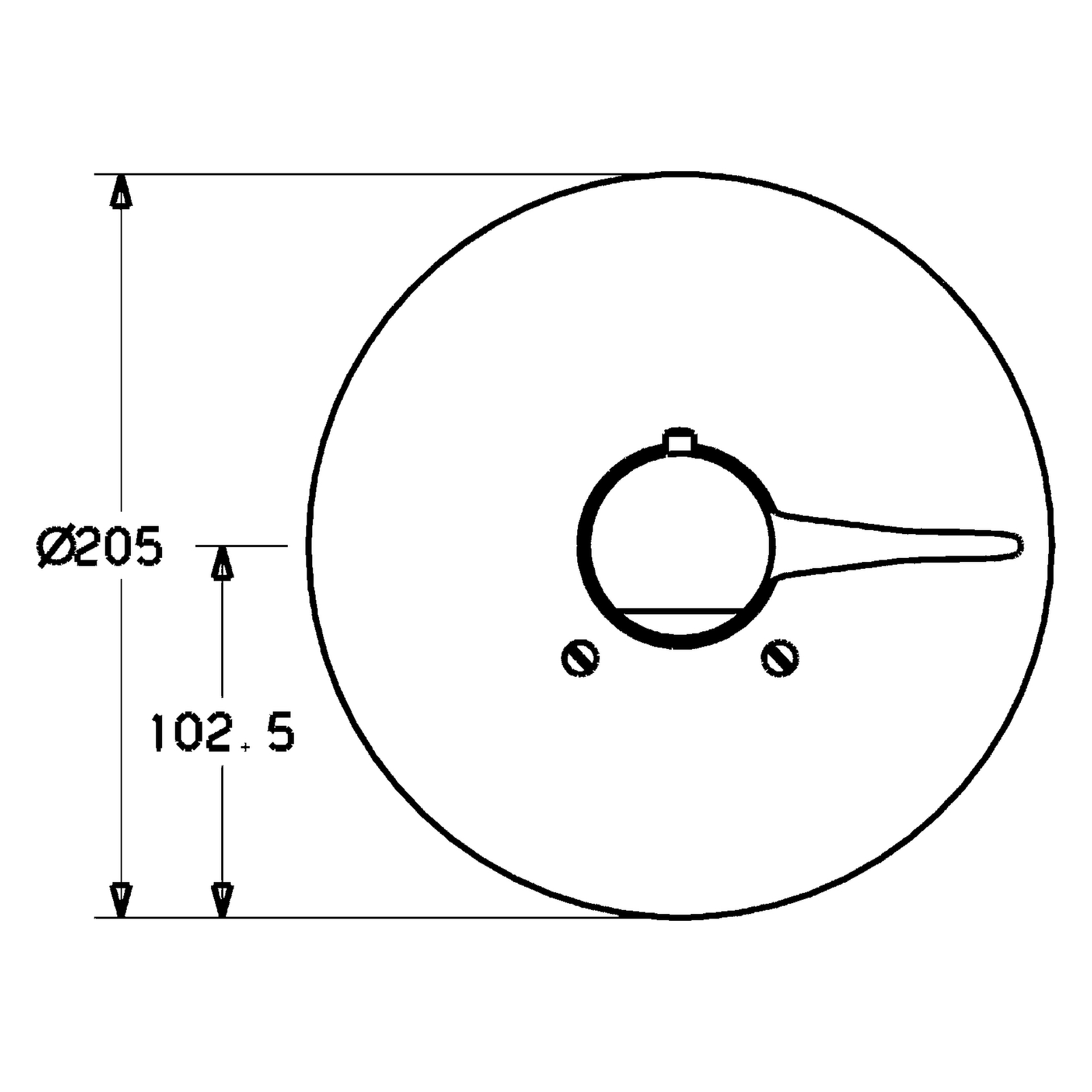 Hansamix Fertigmontageset für Thermostat mit integr. Absperrung chrom 08619175