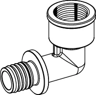 TECEflex Winkelübergangsmuffe Dimension 20 × Rp 3/4", Siliziumbronze