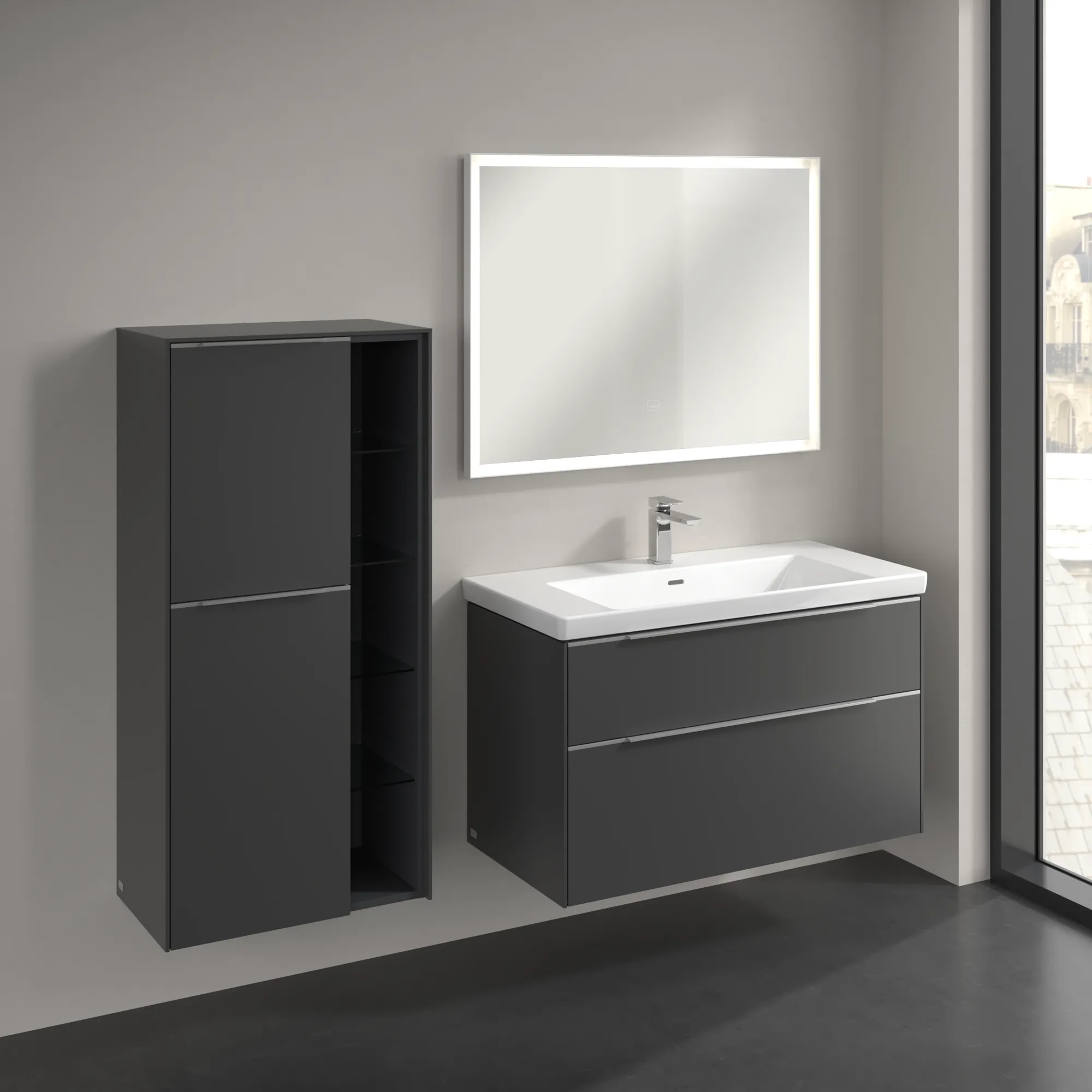 Villeroy & Boch Subway 3.0 Mittelschrank C59800, 574 x 1200 x 362 mm, links angeschlagen