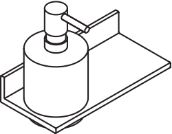 HEWI Ablage „System 900Q“ in 20 × 15,8 cm