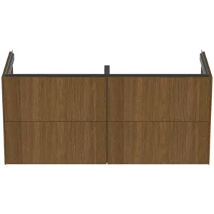 Ideal Standard Möbeldoppelwaschtischunterschrank Conca 4 Auszüge ohne Platte 1200x505x550mm Walnuss D. Ideal Standard Möbeldoppelwaschtischunterschrank Conca 4 Auszüge ohne Platte 1200x505x550mm Walnuss D.