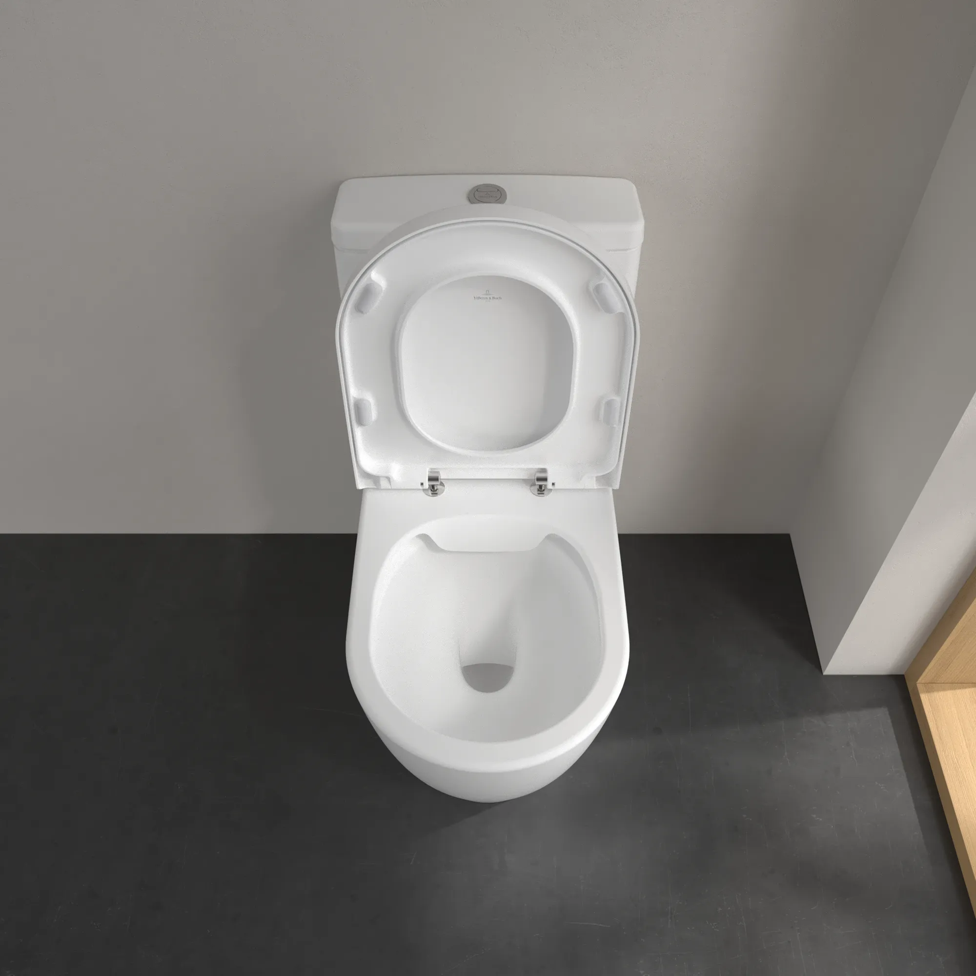 Villeroy & Boch Avento Tiefspül-WC spülrandlos 370x640mm Oval bodenstehend Abgang waagerecht
