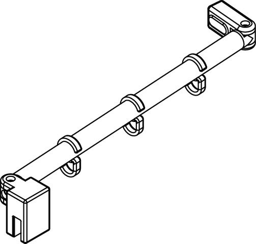 Kermi Duschdesign Stabilisierung „RAYA“ 700 mm in Silber Hochglanz