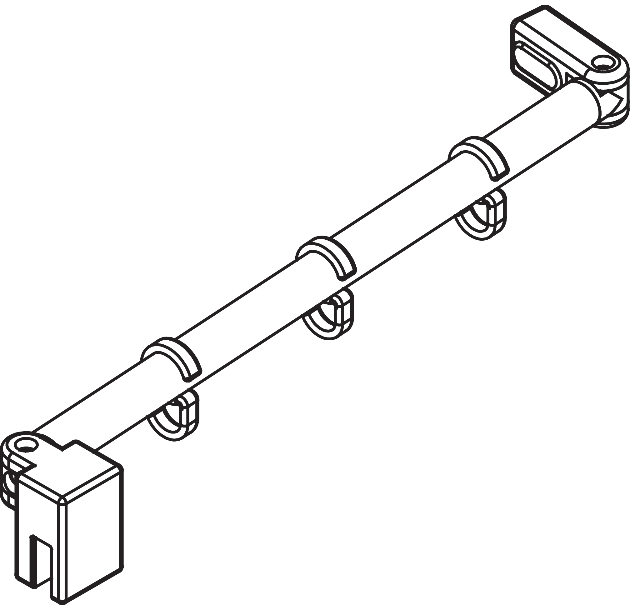 Kermi Duschdesign Stabilisierung „RAYA“ 700 mm in Silber Mattglanz