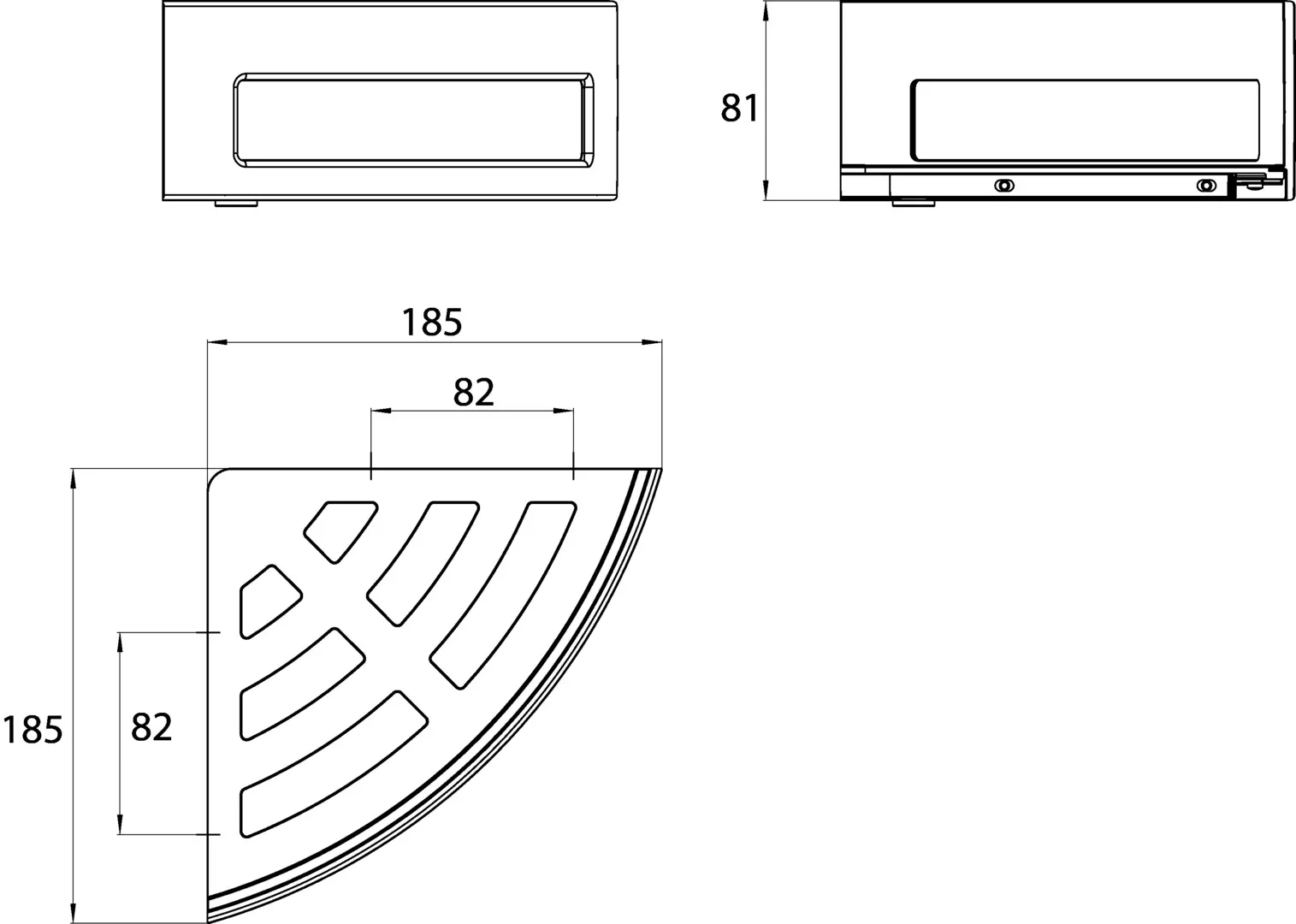 system 2 Eckwandkorb mit verdeckter Wandbefestigung, chrom abnehmbar system 2 Eckwandkorb mit verdeckter Wandbefestigung, chrom abnehmbar