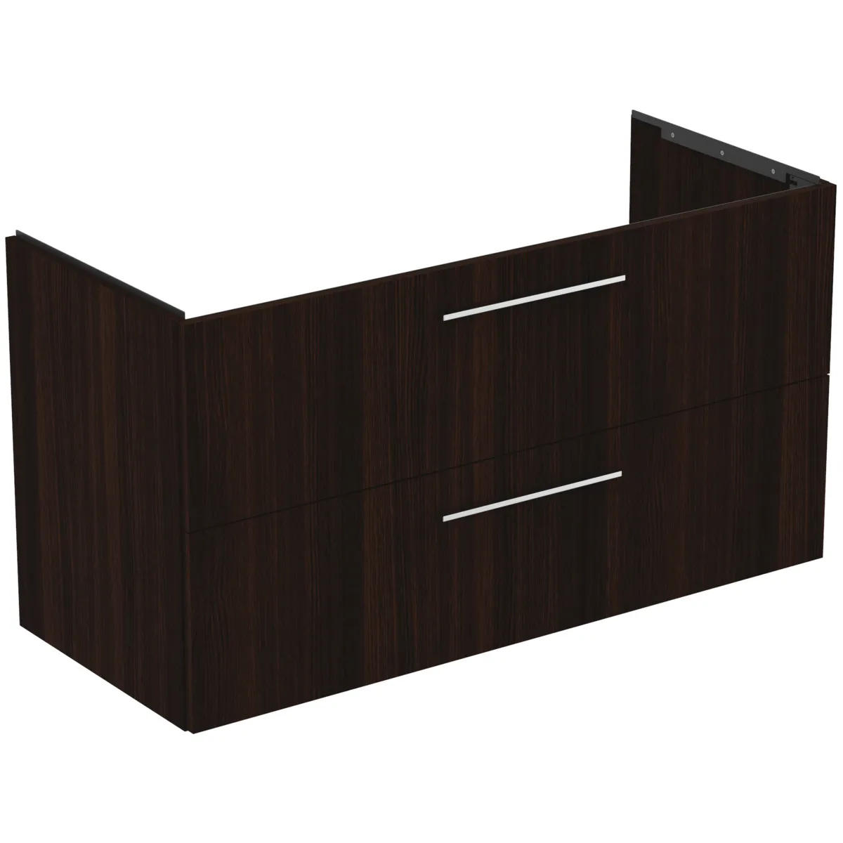Möbelwaschtischunterschrank i.life B 2 Auszüge Siphonausschnitt auf der rechten Seite 1200x505x630mm Weiß matt